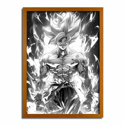 Dragon Ball Goku LED Light Up Painting Frame | Glowing Frame | 4D Painting