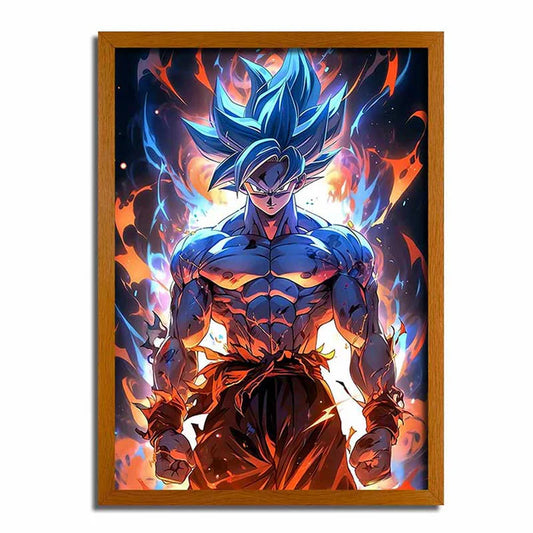 Dragon Ball Goku LED Light Up Painting Frame | Glowing Frame | 4D Painting