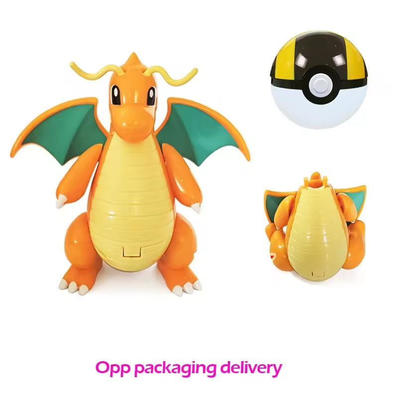 Pokemon Pokeball Figure Transformation Toy Pikachu Charizard Venusaur Blastoise Mewtwo Gyarados Solgaleo Lunala Eevee poke ball gift