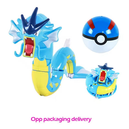 Pokemon Pokeball Figure Transformation Toy Pikachu Charizard Venusaur Blastoise Mewtwo Gyarados Solgaleo Lunala Eevee poke ball gift