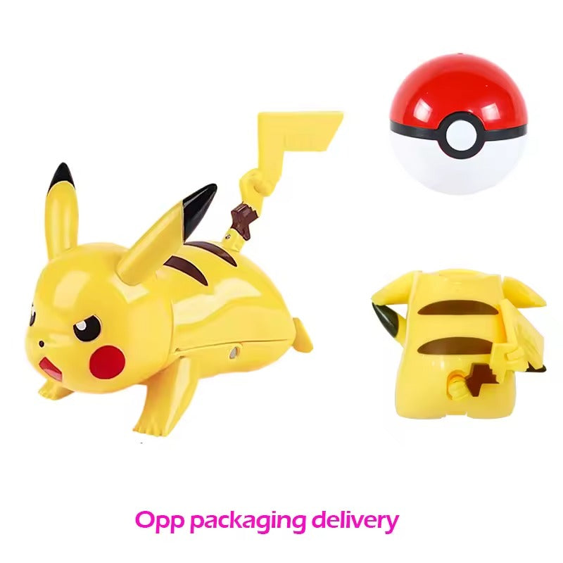 Pokemon Pokeball Figure Transformation Toy Pikachu Charizard Venusaur Blastoise Mewtwo Gyarados Solgaleo Lunala Eevee poke ball gift