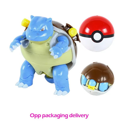 Pokemon Pokeball Figure Transformation Toy Pikachu Charizard Venusaur Blastoise Mewtwo Gyarados Solgaleo Lunala Eevee poke ball gift