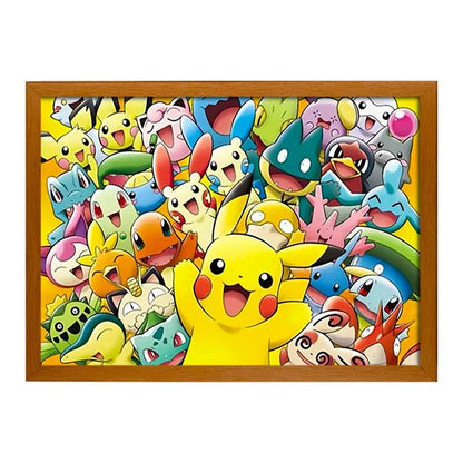 Lámpara de pintura luminosa de la colección Pokémon Pikachu, obra de arte con luz nocturna