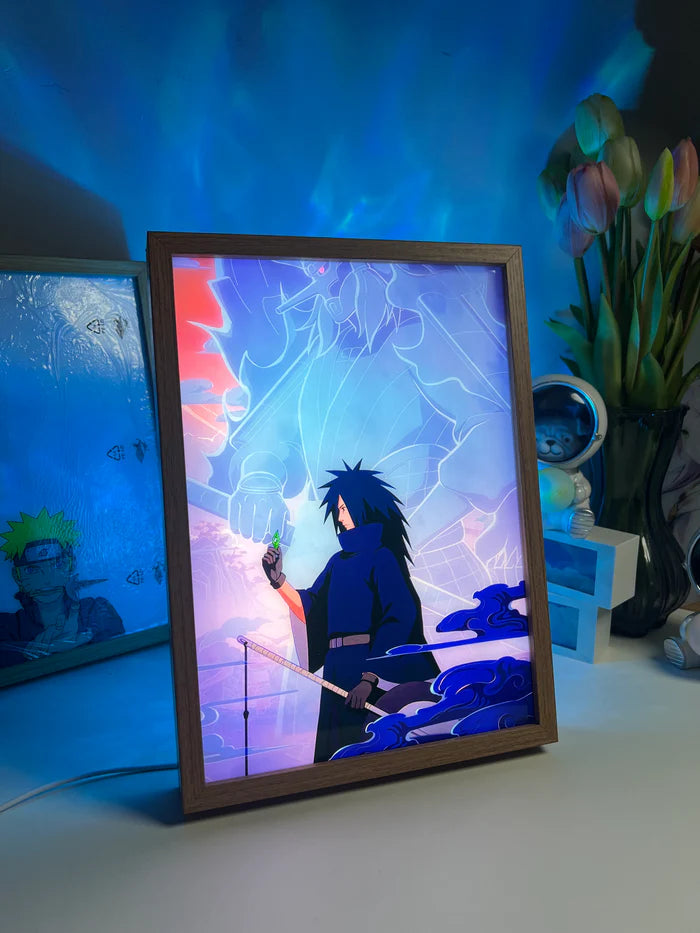 Naruto Uchiha Madara LED Anime Light Painting Merch Gift