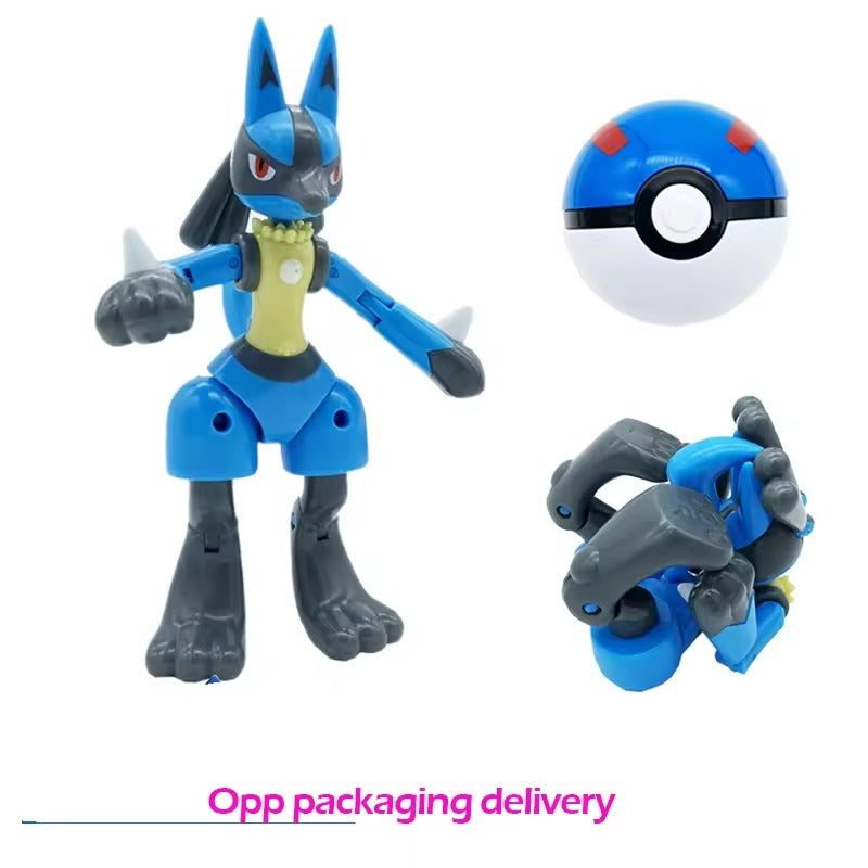 Pokemon Pokeball Figure Transformation Toy Pikachu Charizard Venusaur Blastoise Mewtwo Gyarados Solgaleo Lunala Eevee poke ball gift