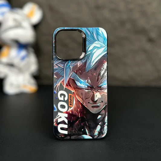 Funda de teléfono Anime DRAGON BALL para iPhone 15 14 13 12 11 Pro Max Plus, cubierta protectora de lente chapada