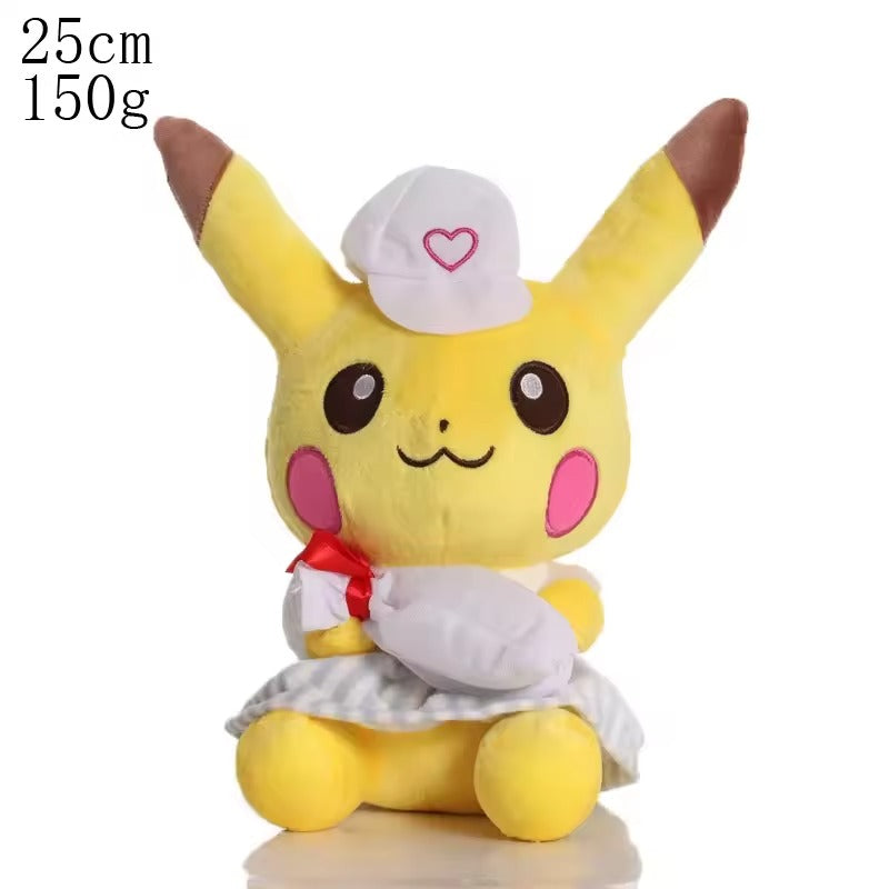 Pokemon Pikachu Pichu Charmander Bulbasaur Squirtle Psyduck Eevee Plush Soft Stuffed Animals Peluche Plushie Toy Small Doll