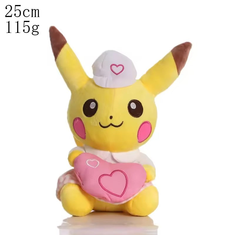 Pokemon Pikachu Pichu Charmander Bulbasaur Squirtle Psyduck Eevee Plush Soft Stuffed Animals Peluche Plushie Toy Small Doll