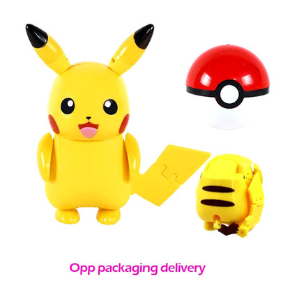 Pokemon Pokeball Figure Transformation Toy Pikachu Charizard Venusaur Blastoise Mewtwo Gyarados Solgaleo Lunala Eevee poke ball gift