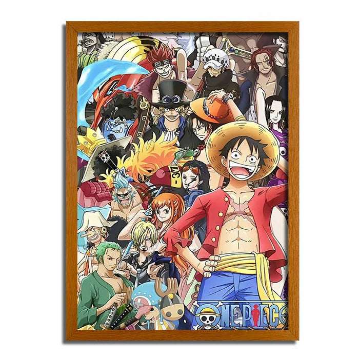 One Piece Luffy and Friends LED Light Up Painting Frame Night Light -