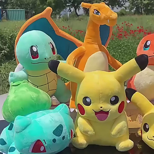 Pokemon Pikachu Pichu Charmander Bulbasaur Squirtle Psyduck Eevee Plush Soft Stuffed Animals Peluche Plushie Toy Small Doll